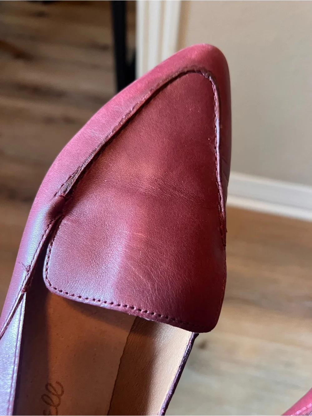 Madewell Pointed Loafers in Deep Wine
